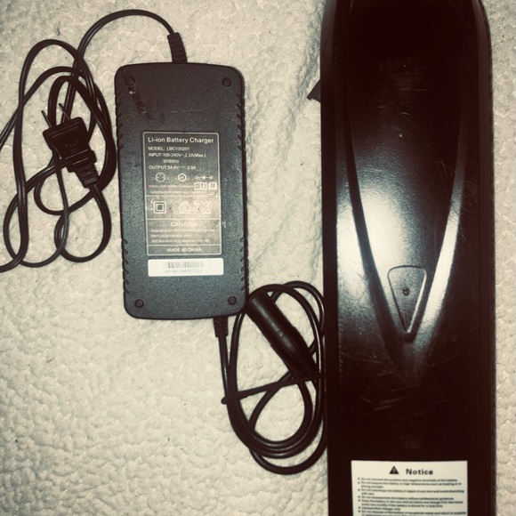 Other - Black Electric Bicycle Battery and Charger